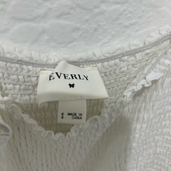 EVERLY • White Tie Up Eyelet Dress • size S - Picture 10 of 10